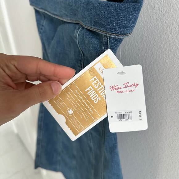 Lucky Brand
Western Strapless Denim Bodycon Mini Dress new size 8 - Picture 7 of 7